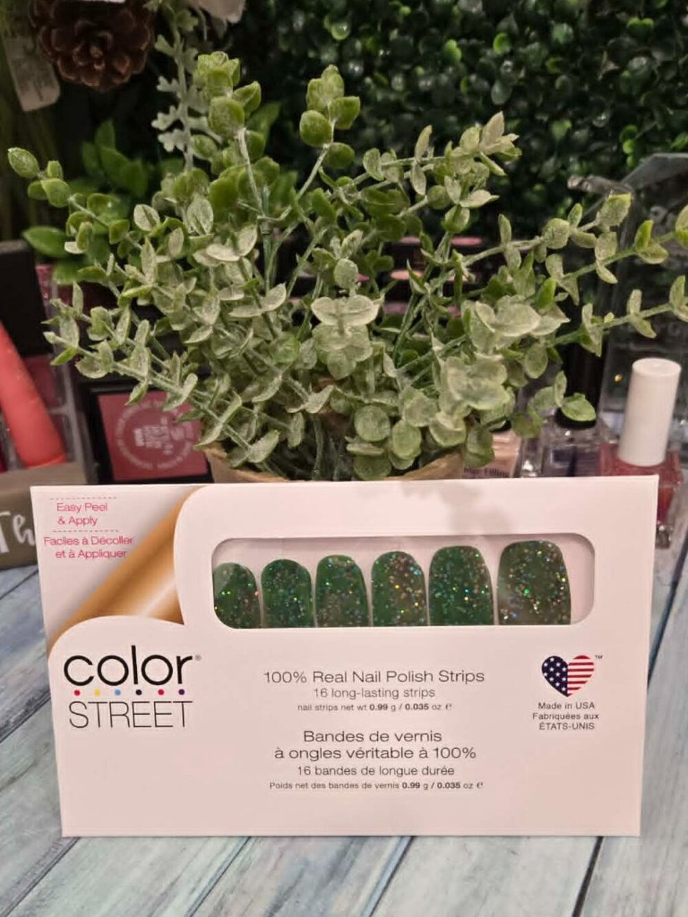 Color Street Green Press On Nail Designs - Show Me The Green